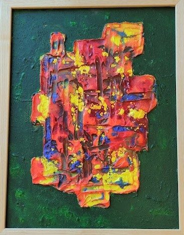 Keith, Gravity, filler and acrylic.